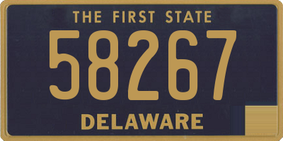 DE license plate 58267