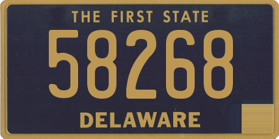 DE license plate 58268