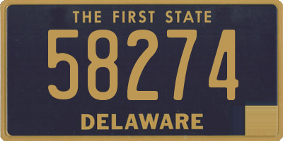 DE license plate 58274