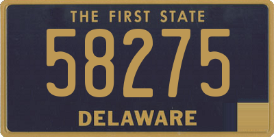 DE license plate 58275