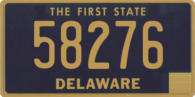 DE license plate 58276