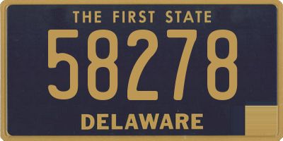 DE license plate 58278