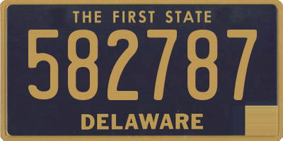 DE license plate 582787