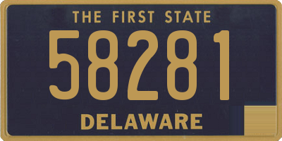 DE license plate 58281