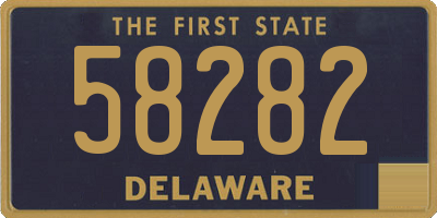 DE license plate 58282