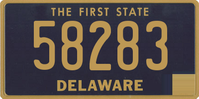 DE license plate 58283