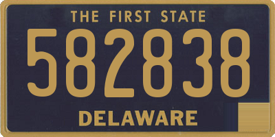 DE license plate 582838