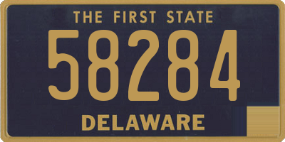 DE license plate 58284