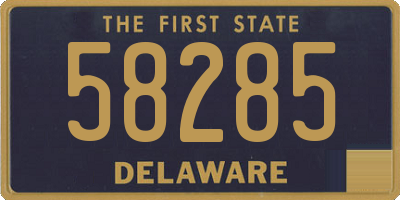 DE license plate 58285