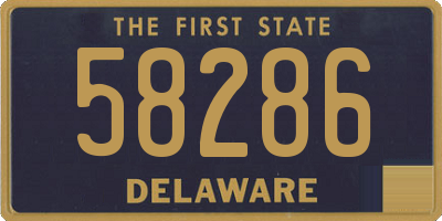 DE license plate 58286