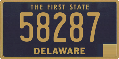 DE license plate 58287