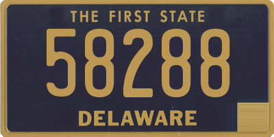 DE license plate 58288