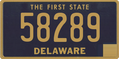 DE license plate 58289