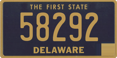 DE license plate 58292