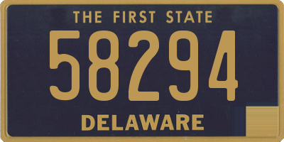 DE license plate 58294