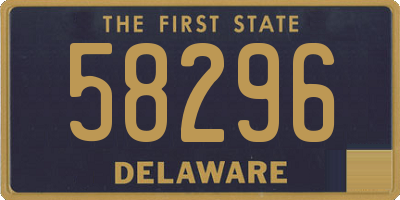 DE license plate 58296