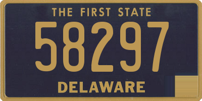 DE license plate 58297