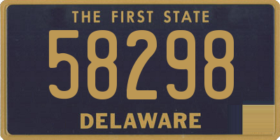 DE license plate 58298