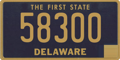 DE license plate 58300