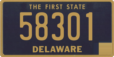 DE license plate 58301