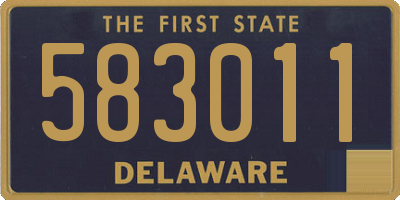 DE license plate 583011