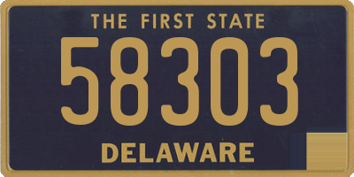 DE license plate 58303