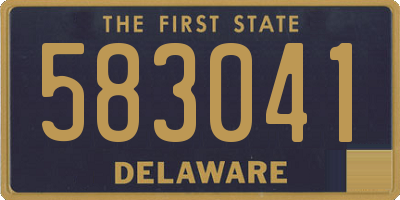 DE license plate 583041