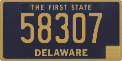 DE license plate 58307