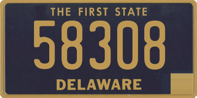 DE license plate 58308