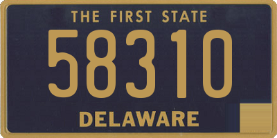 DE license plate 58310