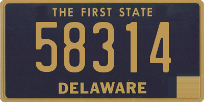 DE license plate 58314