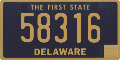DE license plate 58316