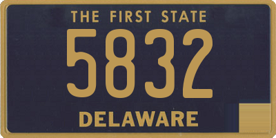 DE license plate 5832