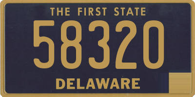 DE license plate 58320