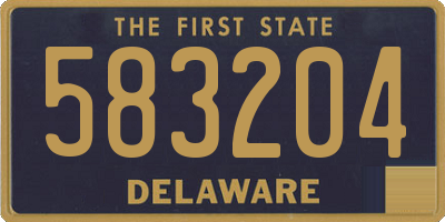 DE license plate 583204