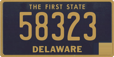 DE license plate 58323