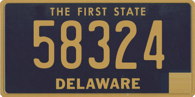 DE license plate 58324