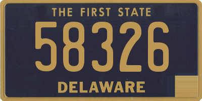 DE license plate 58326