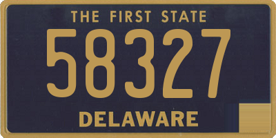 DE license plate 58327