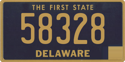 DE license plate 58328