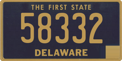 DE license plate 58332