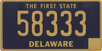 DE license plate 58333