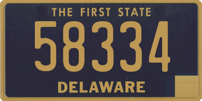 DE license plate 58334
