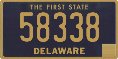 DE license plate 58338