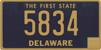 DE license plate 5834