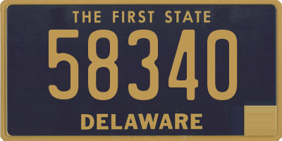 DE license plate 58340