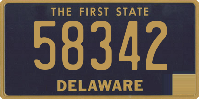 DE license plate 58342