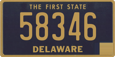 DE license plate 58346