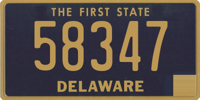 DE license plate 58347