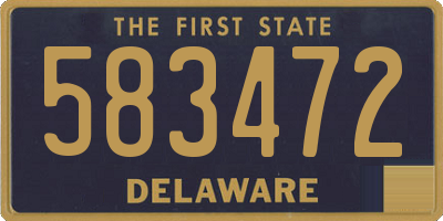 DE license plate 583472